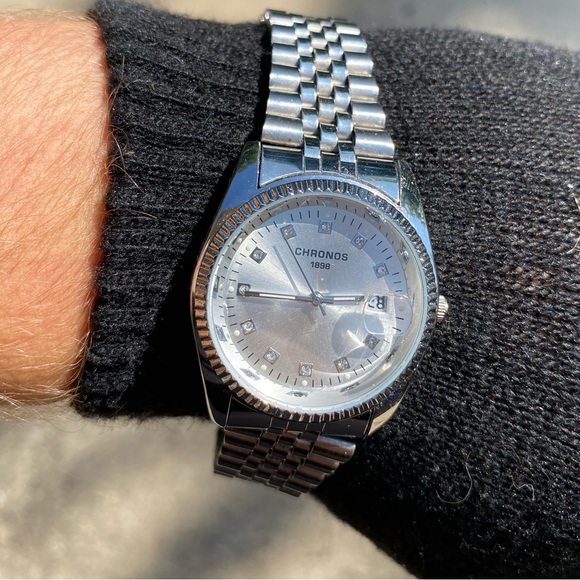 Brand New Men’s Silver Watch w Quartz - Picture 6 of 7